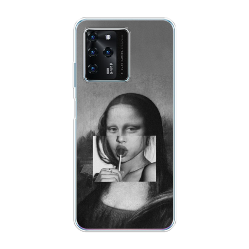 Силиконовый чехол на ZTE Blade V30 / ЗТЕ Блэйд V30 Mona Lisa sucking lollipop гидрогелевая противоударная защитная пленка для zte blade v30 зте блэйд v30