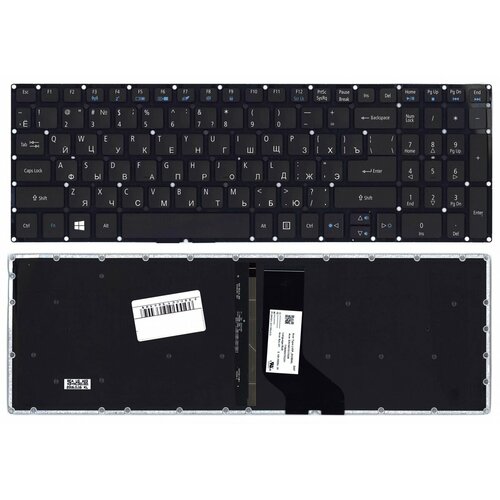 Клавиатура для Acer Aspire R5-571T-59DC черная с подсветкой