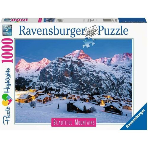 Пазл для взрослых Ravensburger 1000 деталей: Горы Бернский Оберланд, Мюррен. Швейцария пазл ravensburger new york 1000 элементов