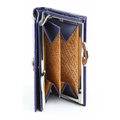 Кошелек Patek Philippe, фактура под рептилию, лаковая, серый