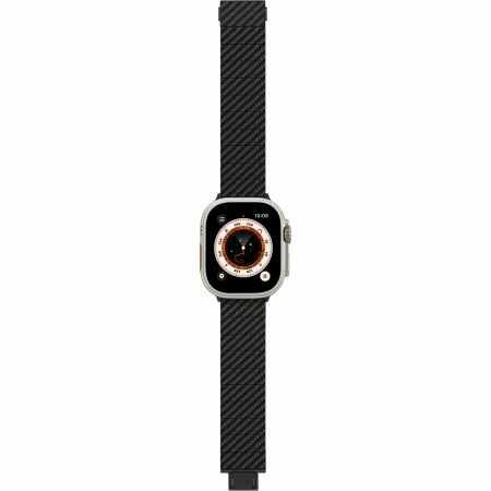 Ремешок для Apple Watch / Карбоновый браслет Pitaka для Apple Series 9-1, SE и Ultra 2 / Ultra (38-49мм) Modern / Черный