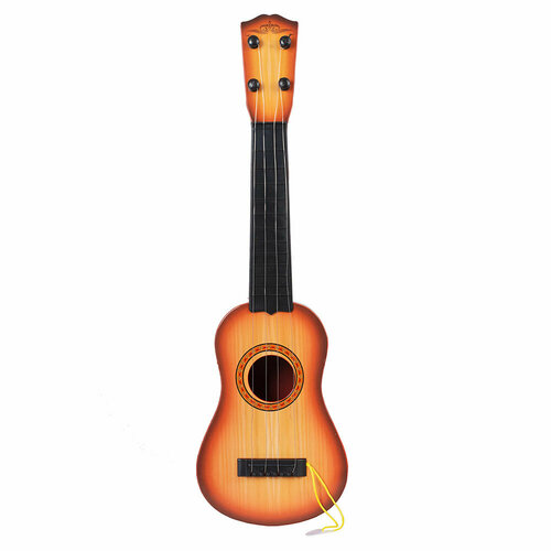 Детская гитара TONGDE, 41 см, оранжевая, пластик, для детей от 3 до 12 лет мини гитара укулеле с четырьмя струнами музыкальный инструмент детские развивающие игрушки игрушка для раннего развития интеллекта