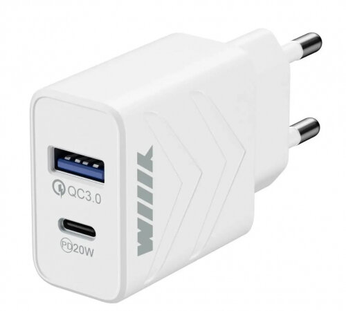 Сетевое зарядное устройство Wiiix UNN-4-2-03-QCPD, USB-А + USB-C, белый