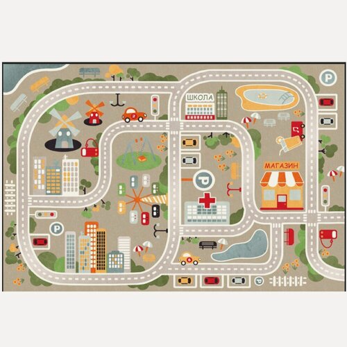 Изображение товара Ковер Silverstone Carpet Joyland A49, детский принт, 120x180см, противоскользящая основа, стирка