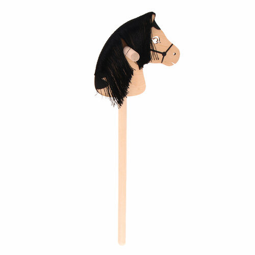 фото Игрушка «лошадка на палке» с волосами, длина: 66 см