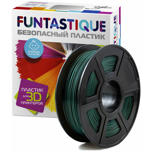 PLA-пластик в катушке Funtastique PLA-1KG-DG, 1.75 мм, 1 кг (темно-зеленый)