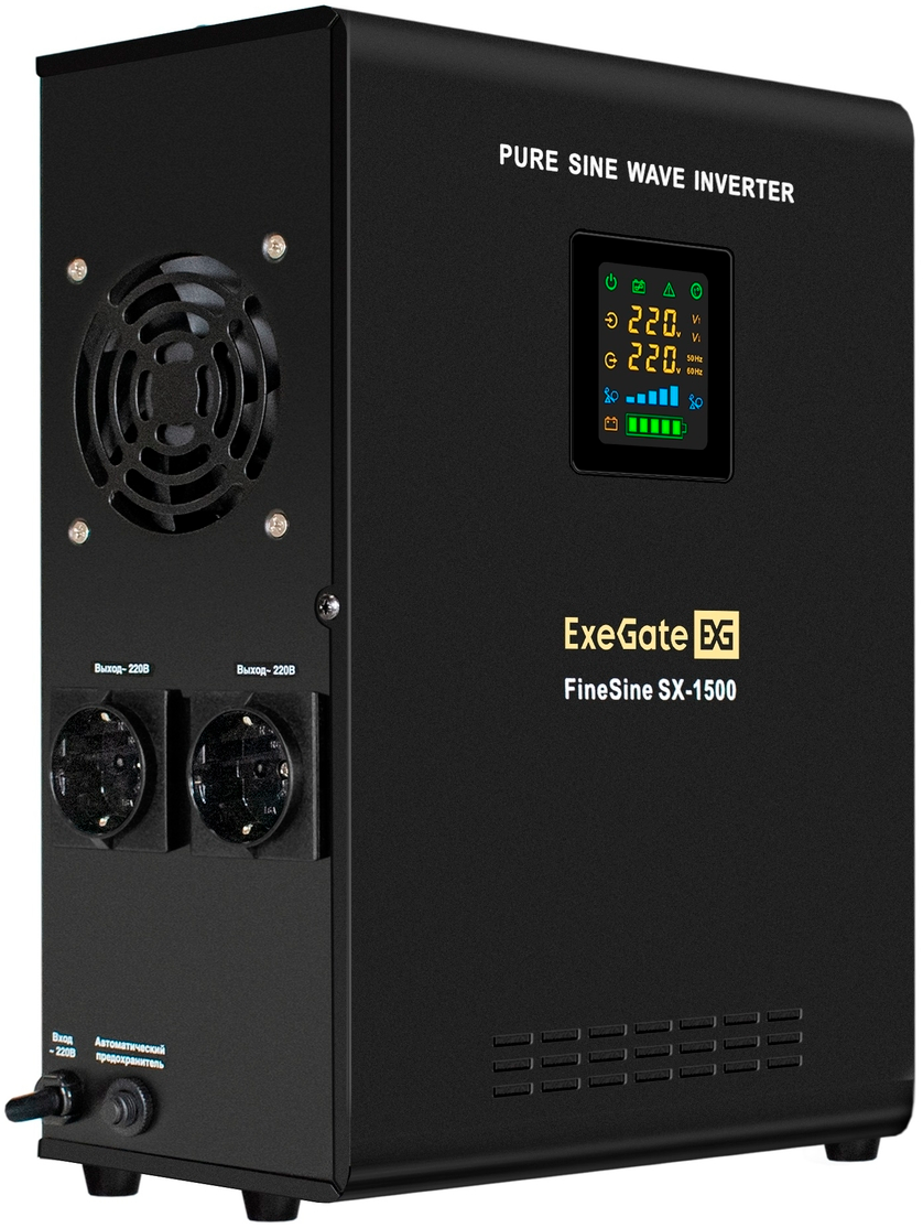 ИБП ExeGate FineSine SX-1500. LCD. AVR.2SH (EX295998RUS)