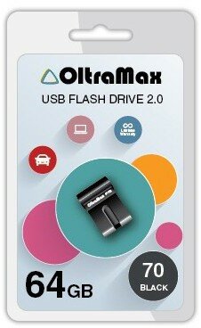 USB Flash накопитель 64Gb OltraMax 70 Black (OM-64GB-70-Black)