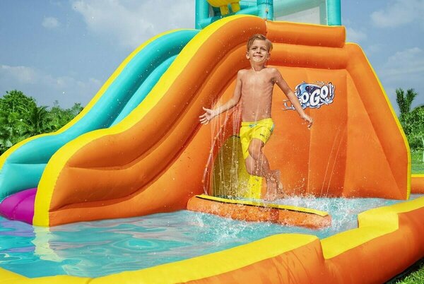 Bestway Водный игровой центр с горкой и фонтаном Mega Water Park 565*373*265 см 53385