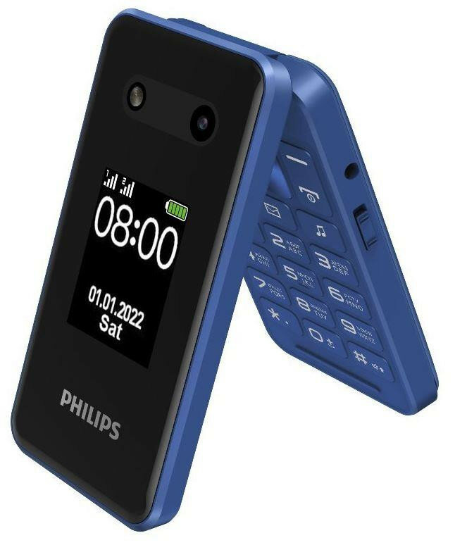 Телефон мобильный (PHILIPS Xenium E2602 Blue)