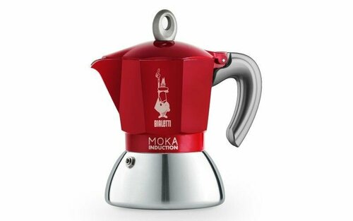 Гейзерная кофеварка Bialetti Moka Induction ROSSA на 2 порции 90 мл. 6942