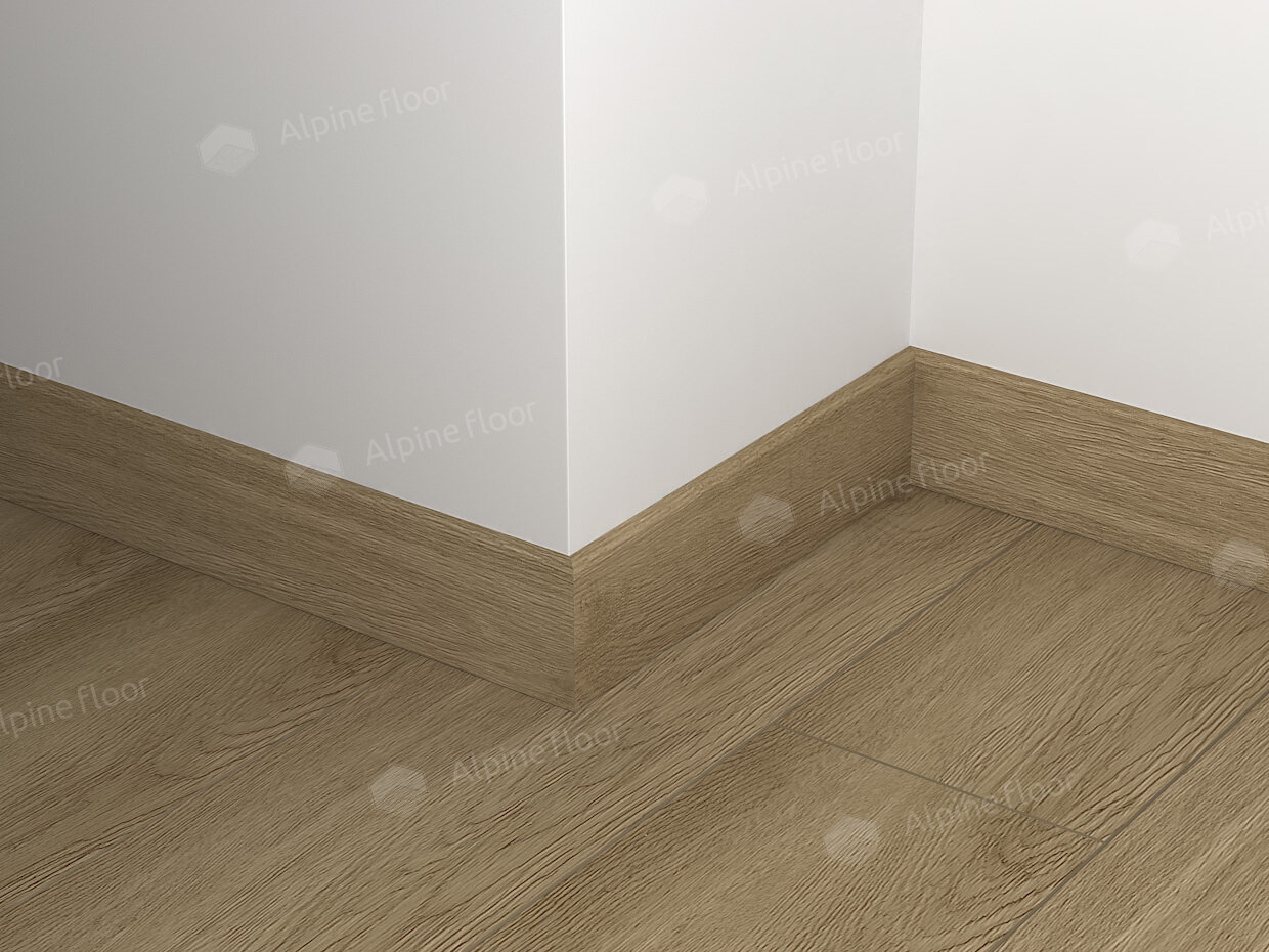 фото Плинтус каменно-полимерный Alpine Floor SK 11-10 Макадамия 80х11х2200, упаковка 1 шт