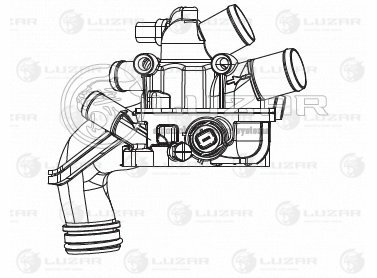 Термостат PSA 308 (07-)/C4 (08-) 1.6i MТ (рифленые патрубки и два датчика) (LT 20Z8)