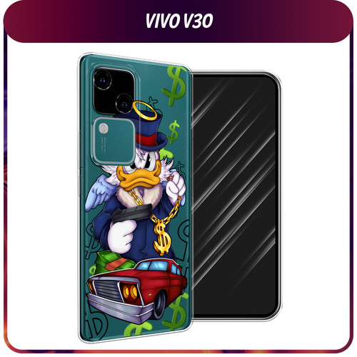 Силиконовый чехол на Vivo V30/S18 / Виво V30 Pro/S18 Pro Scrooge McDuck with a Gold Chain, прозрачный