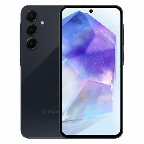 Смартфон Samsung Galaxy A55 5G SM-A556E 256Gb 8Gb темно-синий 3G 4G 2Sim 6.6" AMOLED 1080x2340 And14 — фото 1