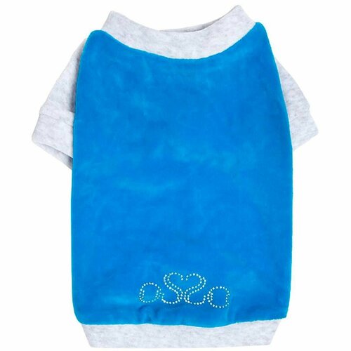 Толстовка для собак OSSO Fashion велюр 32 см голубая 1 шт 909₽