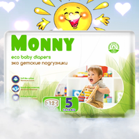 Подгузники MONNY 5 (12-18 кг) 12 шт