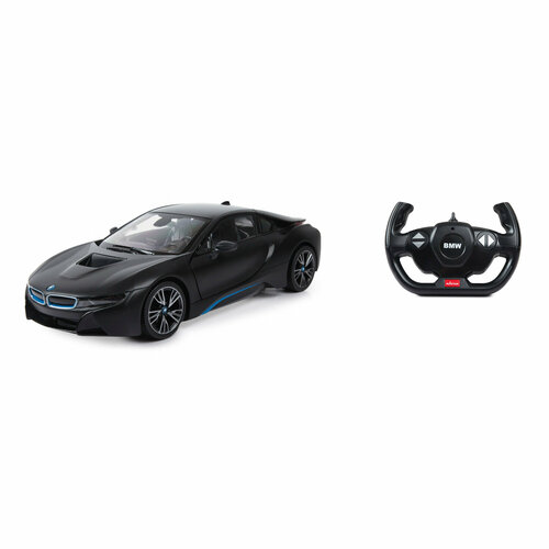 Машина Rastar РУ 1:14 BMW i8 USB Черная 71070 машинка на радиоуправлении rastar ford gt арт 78100 1 14 33 см двери открываются синяя