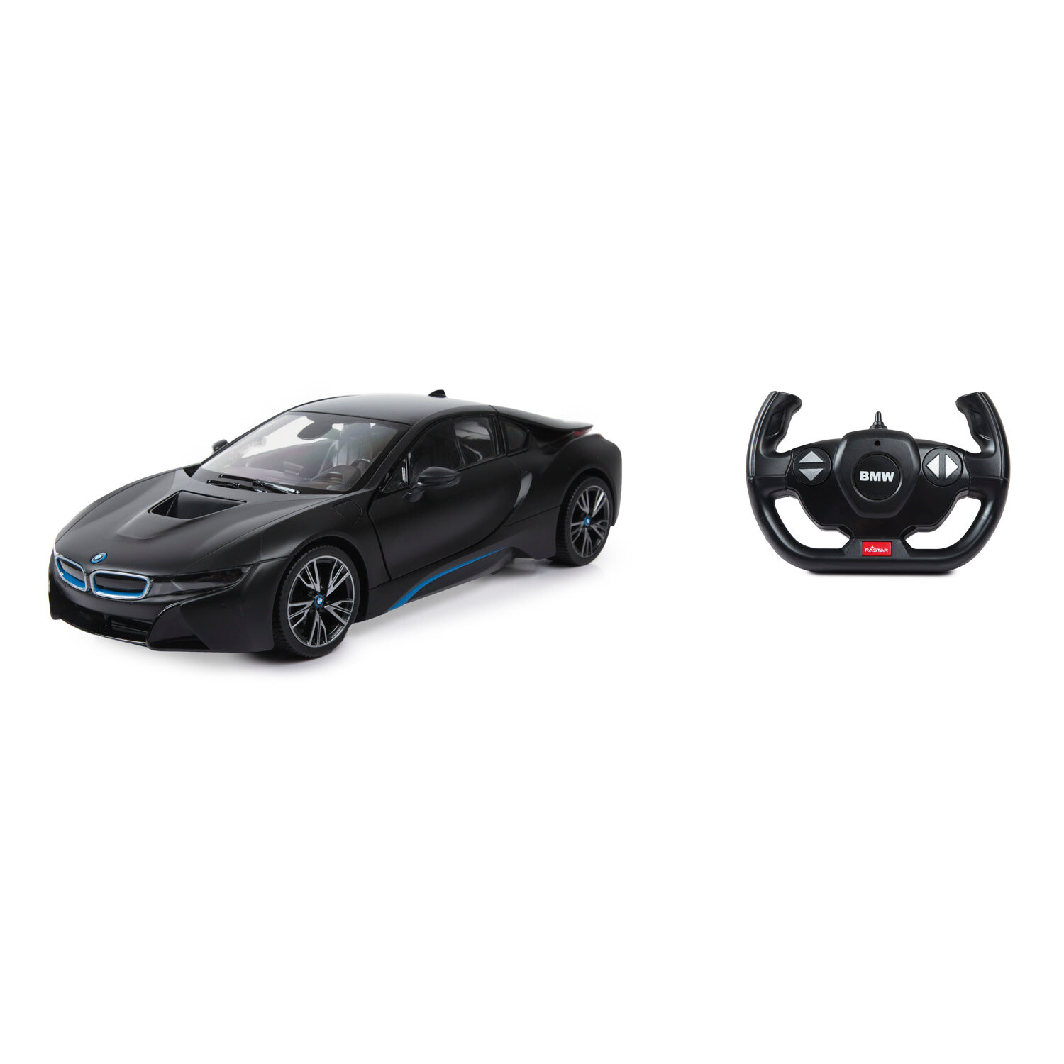 Машина Rastar РУ 1:14 BMW i8 USB Черная 71070