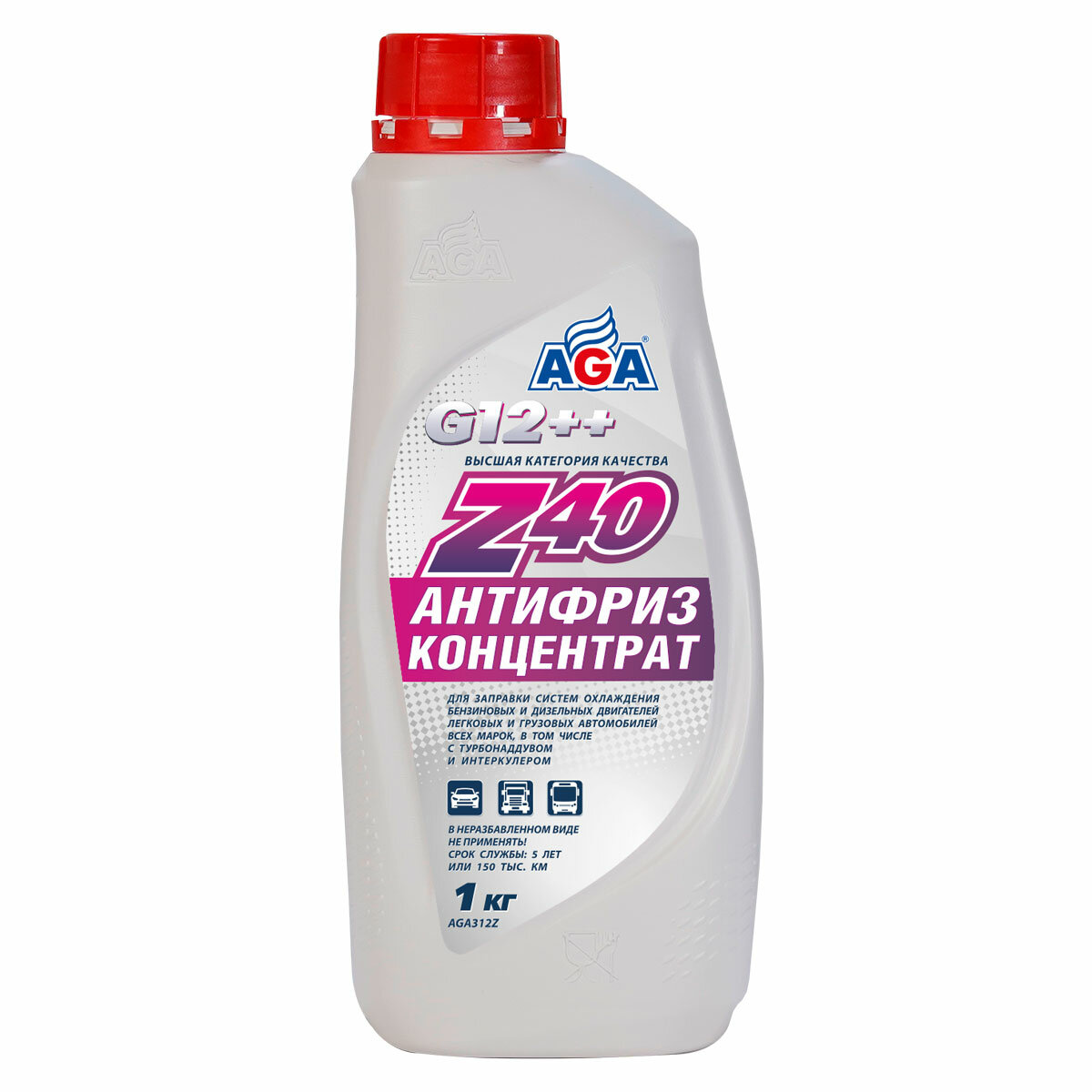 Антифриз AGA Z40. Концентрат, 1 кг. AGA312Z