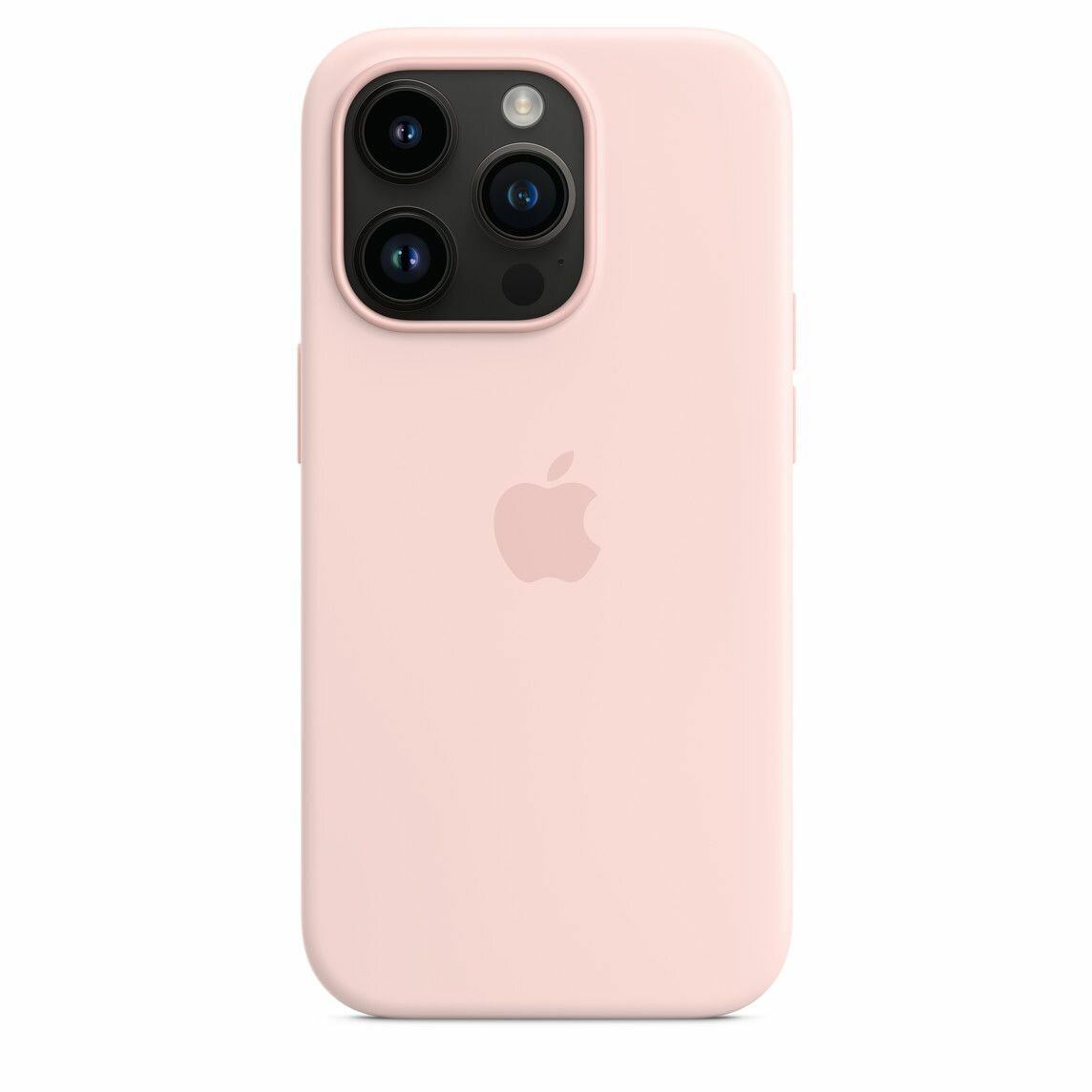 Чехол силиконовый MagSafe для iPhone 14 Pro Chalk Pink с анимацией NFC, Silicone case MagSafe для айфон 14 про розовый