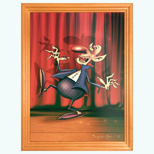 Картина для интерьера в рамке 18х24 см Вампир 1100₽