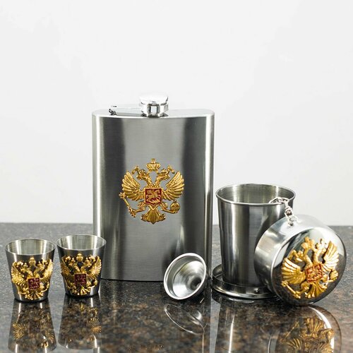 Набор подарочный россия набор подарочный 3 стопки c символикой чекист