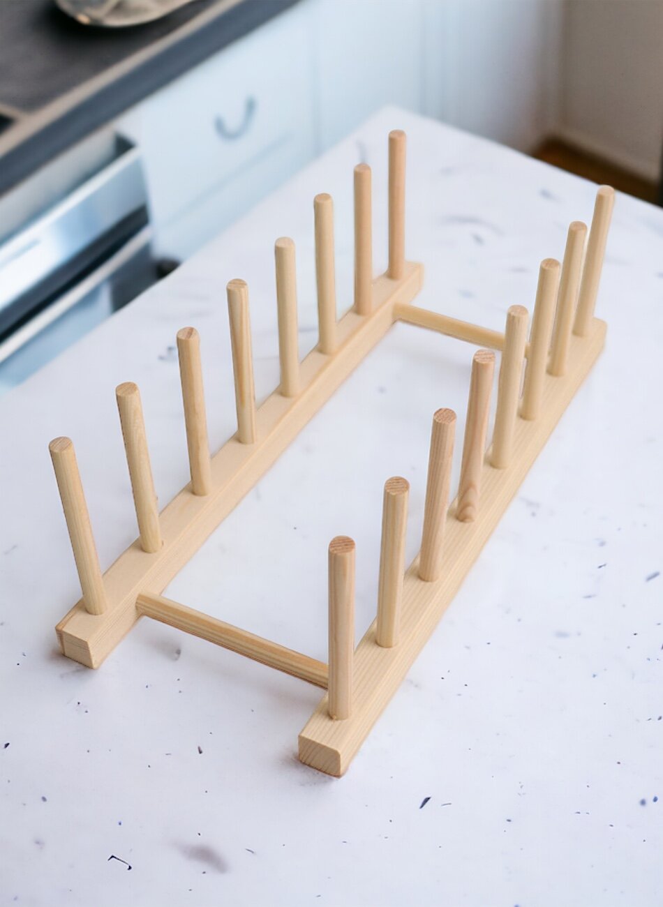 Сушилки Для Посуды Xiaomi Подставка под тарелки, доски, книги, стаканы, сушилка для тарелок, бамбук (5 секций)