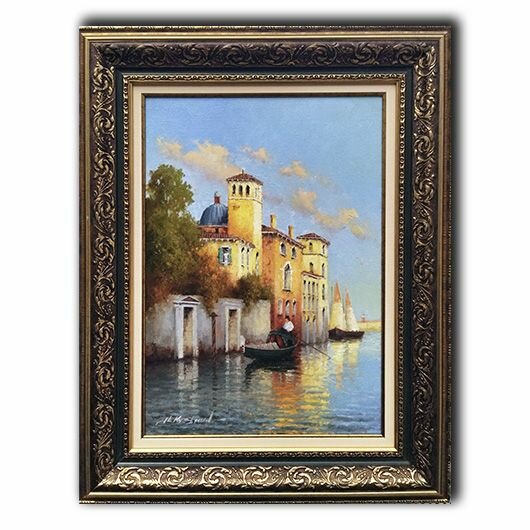 Вид в Венеции. 50х35 см картина маслом на холсте