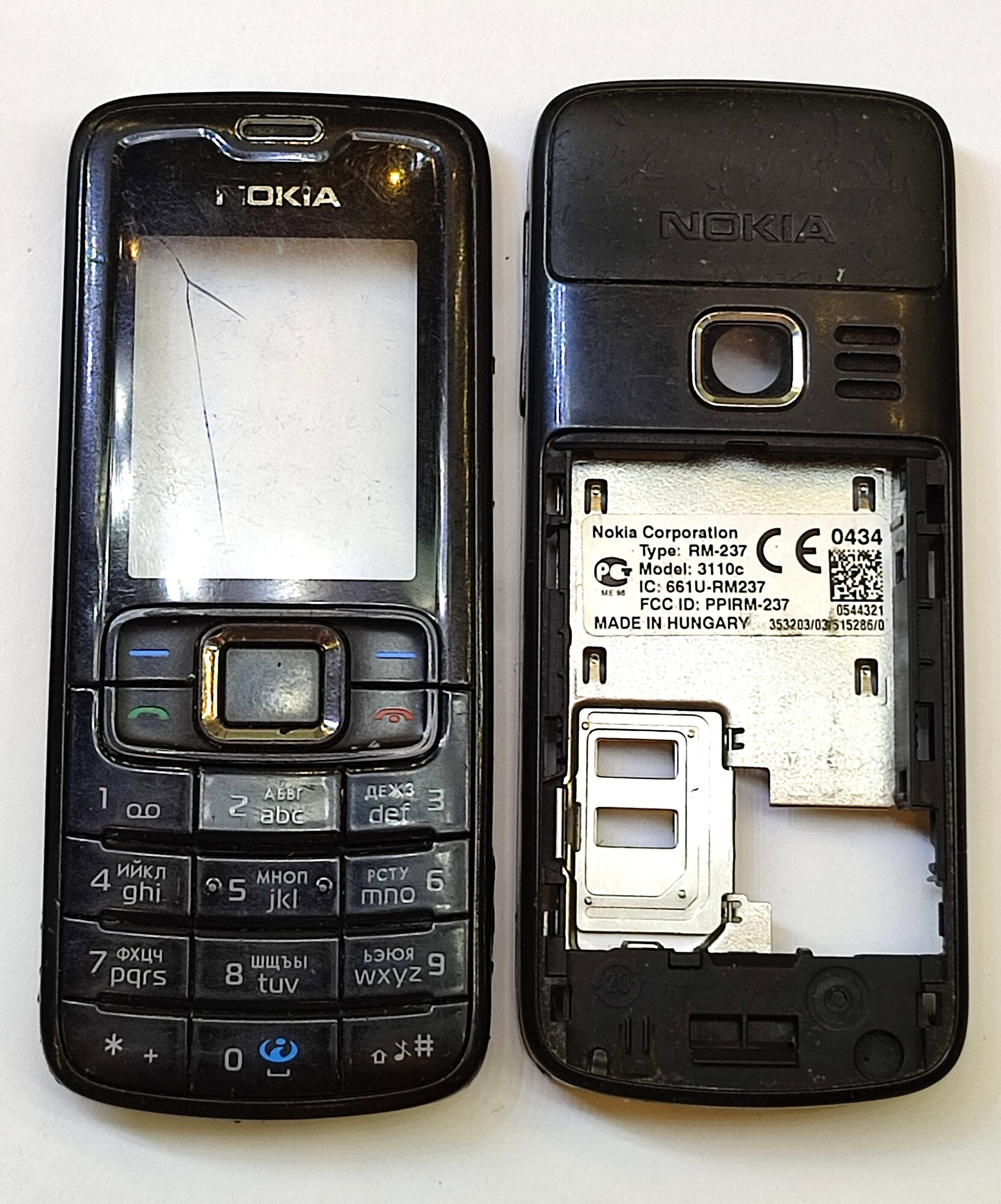 Корпус средняя часть + передняя панель + клавиатура для телефона Nokia 3110c 3110 classic