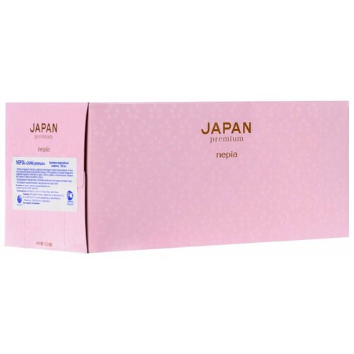 Nepia Бумажные двухслойные салфетки Japan Premium Tissue 200х227 мм, 200 шт/уп