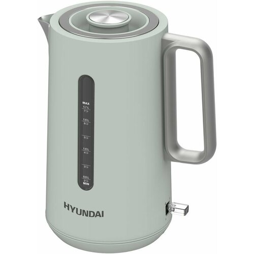 Чайник электрический Hyundai HYK-S9999 2200Вт светло-зеленый и серебристый 4260₽