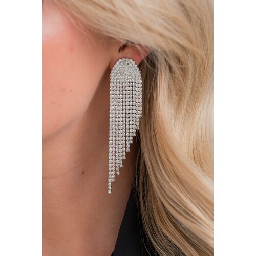 Серьги клипсы , серебряный