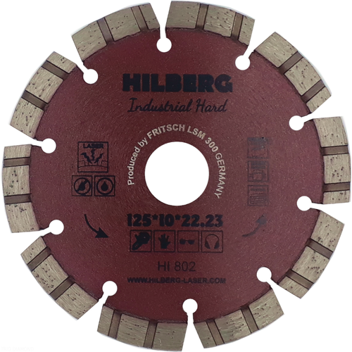 Диск алмазный Hilberg HI802 отрезной Industrial Hard (125х22.23 мм)