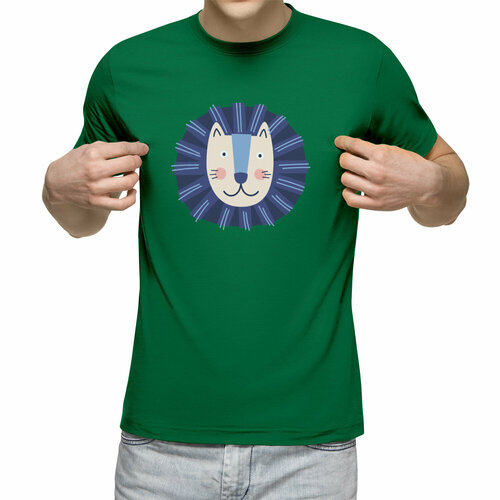 Футболка Us Basic, размер L, зеленый мужская футболка котогороскоп кот лев s темно синий