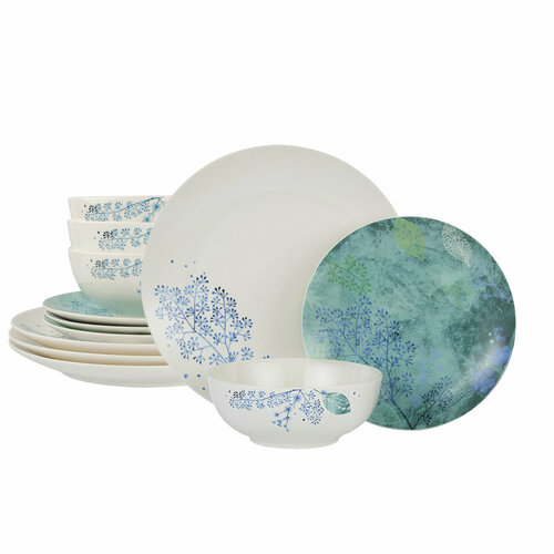 Столовый сервиз Gipfel Blue Lagoon 42242 12 предметов белый зеленый 5196₽