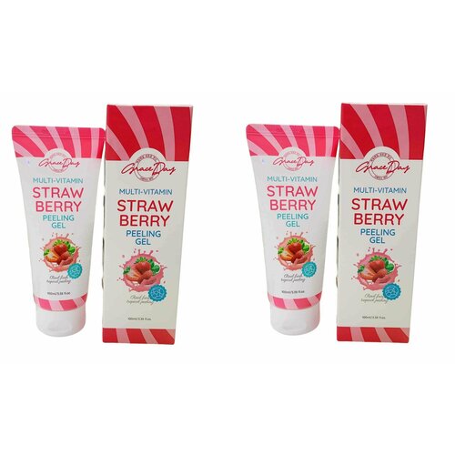 Grace Day Пилинг-гель с экстрактом клубники multi-vitamin strawberry peeling gel, 100 мл, 2 шт