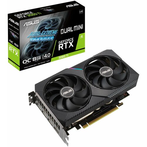 Видеокарта ASUS GeForce RTX 3060 Ti Dual MINI OC Edition V2 видеокарта colorful geforce rtx 3060 mini oc l v 12gb rtx 3060 mini oc 12g l v retail