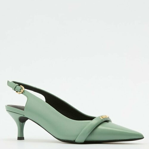 Туфли слингбэки FURLA, размер 38.5, зеленый туфли zara slingback зелёный