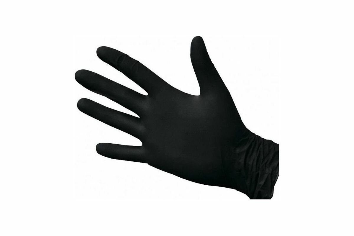 Перчатки ELEGREEN Black Nitrile чёрные, XL (50 пар в упаковке)