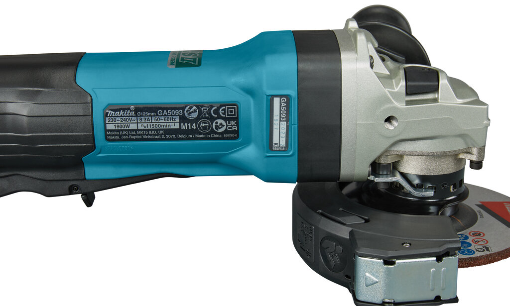 Угловая шлифмашина 1,9кВт с безопасным включателем MAKITA GA5093X01