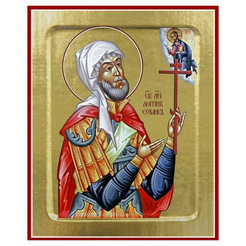 Икона Лонгина Сотника, мученика (на дереве): 125 х 160 икона мученика иоанна воина на дереве 125 х 160