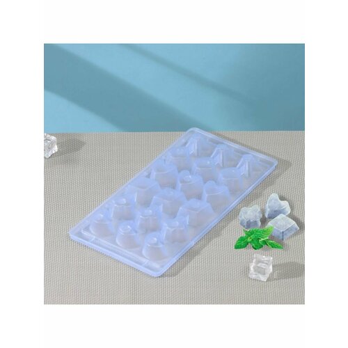 Форма для льда 22х11х2 см 18 ячеек цвет Микс 371₽