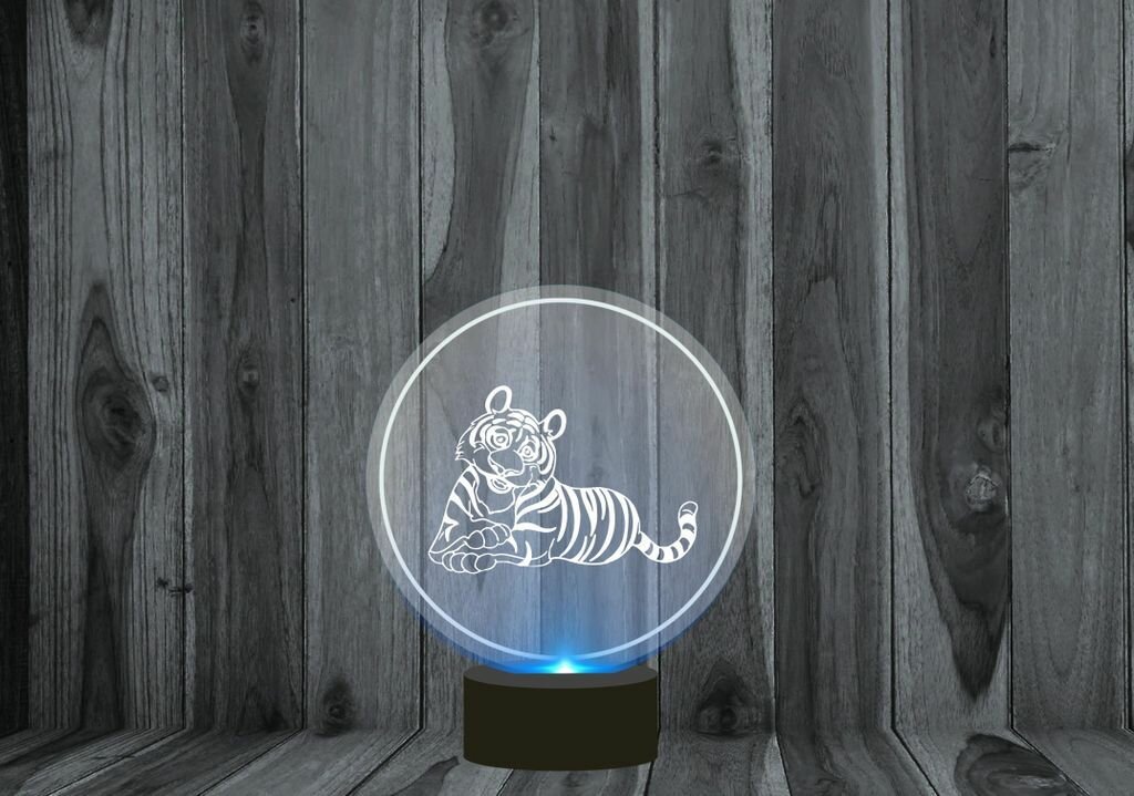 3D светильник, ночник год Тигра №2