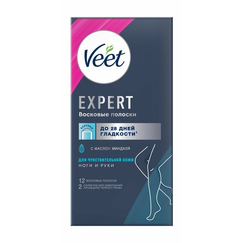 VEET Восковые полоски Expert для чувствительной кожи, 12 шт.