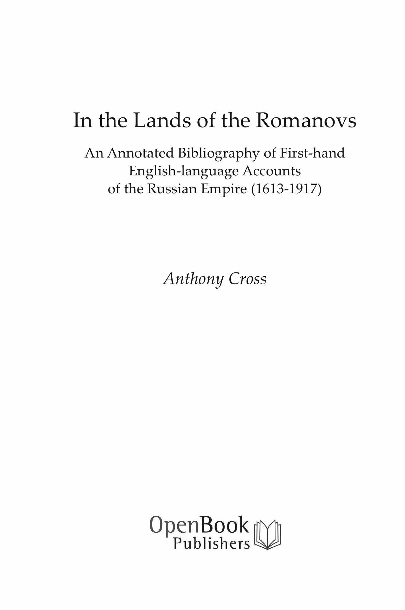 In the Lands of the Romanovs (Anthony Professor Cross) - фото №5