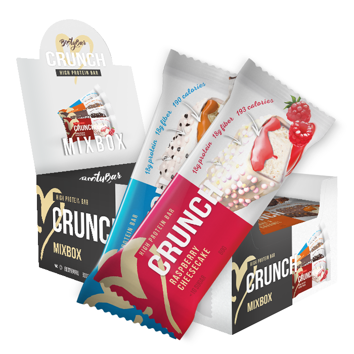 Протеиновый батончик BOOTYBAR Crunch Standart 6, Микс вкусов, 16шт по 60г