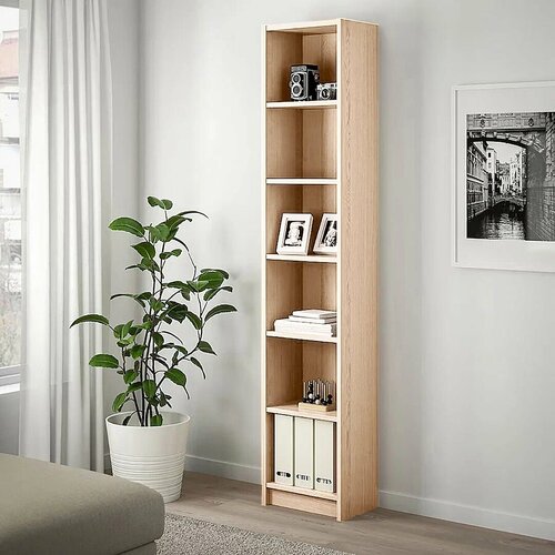 Стеллаж Стоп Мебель Билли10 размер 40х202х28 Дуб молочный 6240₽