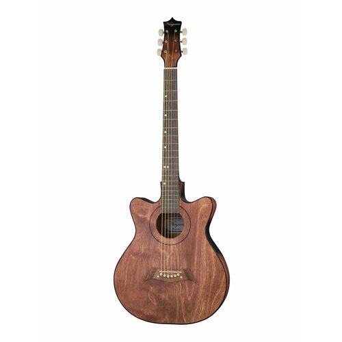 Гитара акустическая, с двумя вырезами, цвет натуральный темный, Niagara ACS-2C39NT