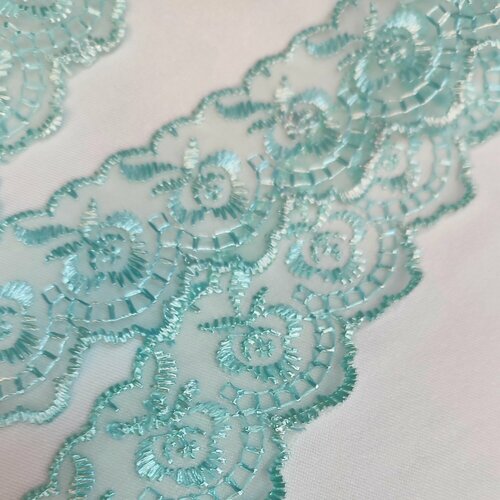 ТД00459 Кружево капрон бирюзовый201-9м 568₽